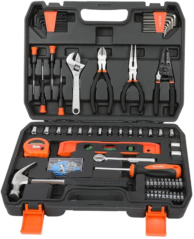 Wera ValueMax 150 dalių įrankių rinkinys su lagaminu, komplektas namų remontui V009009