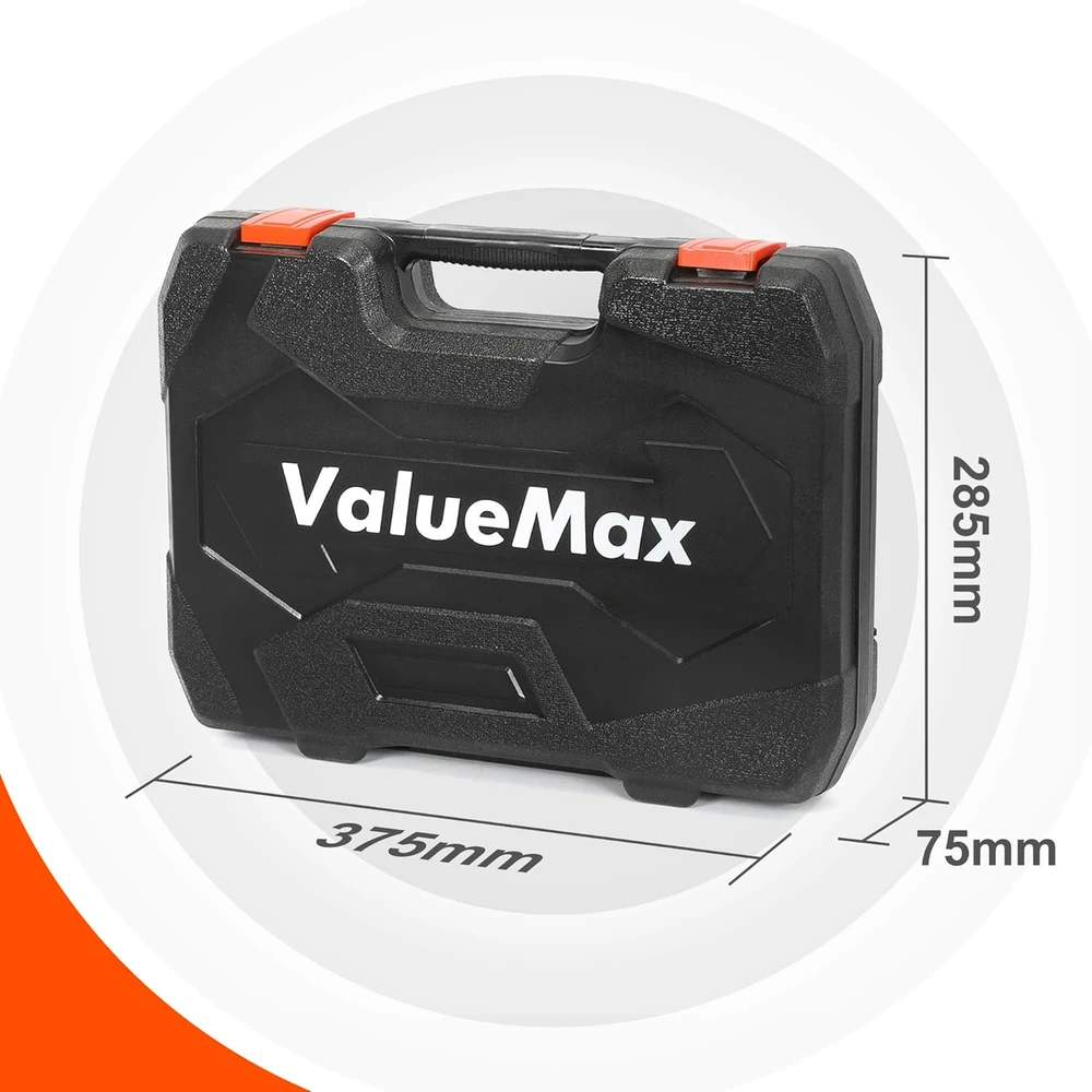 Wera ValueMax 150 dalių įrankių rinkinys su lagaminu, komplektas namų remontui V009009