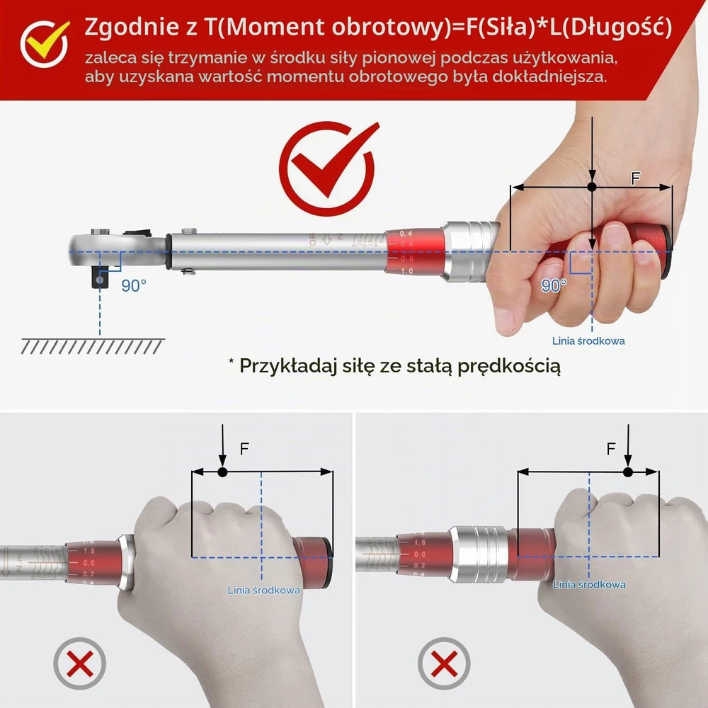 VANPO dinamometrinis raktas 1/4 col., 5–25 Nm, 72 dantų galvutė VP002