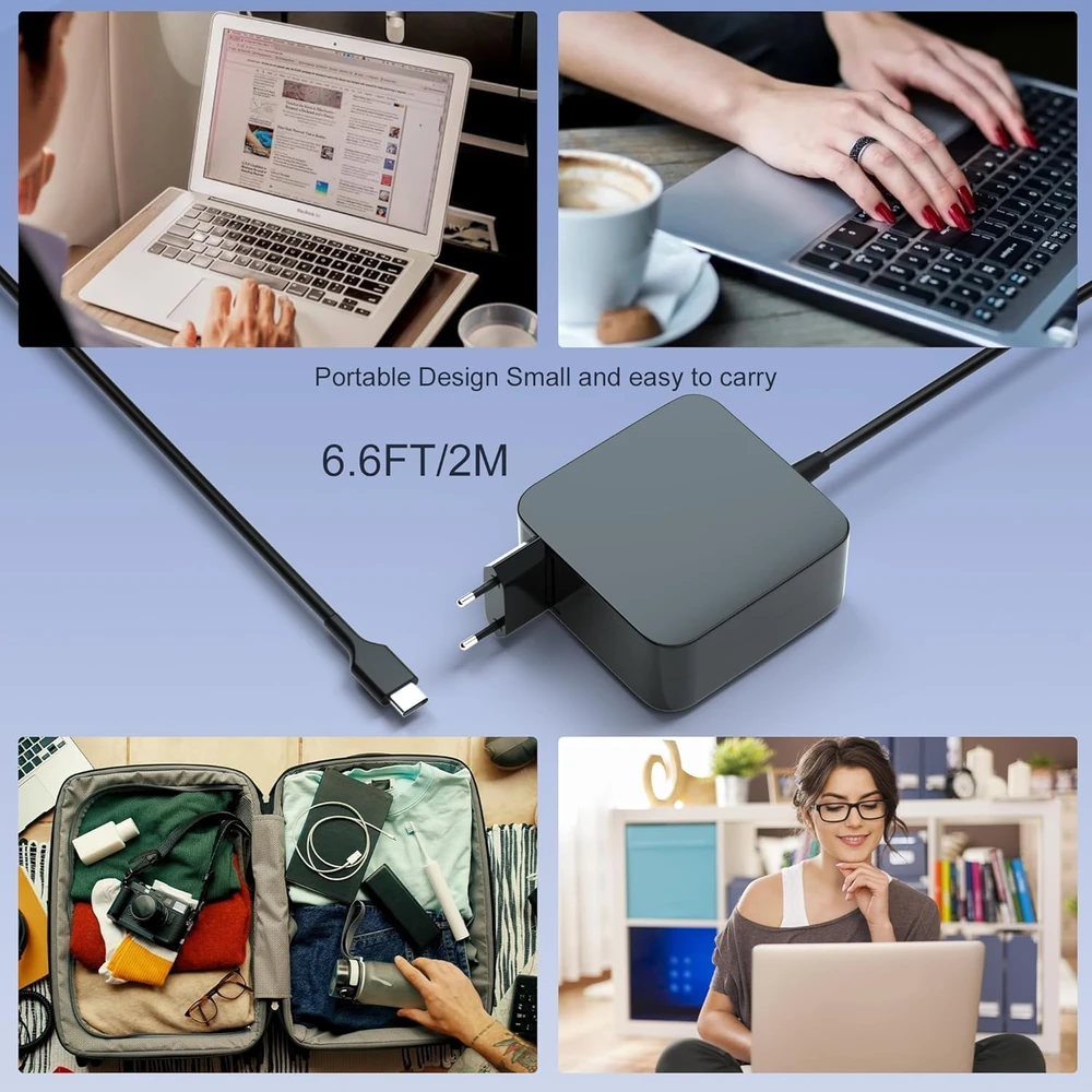 Vanzflow 65 W USB-C įkroviklis su USB Type-C jungtimi, tinkamas žaidimų konsolėms ir nešiojamiesiems įrenginiams