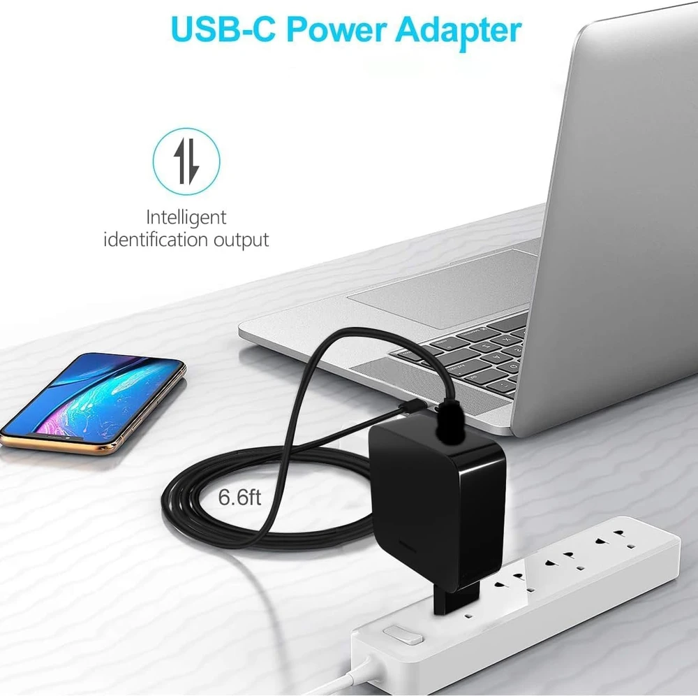 Vanzflow 65 W USB-C įkroviklis su USB Type-C jungtimi, tinkamas žaidimų konsolėms ir nešiojamiesiems įrenginiams