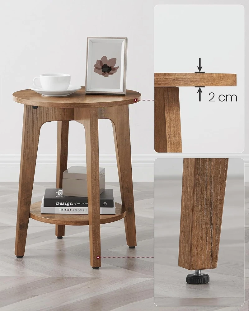 Vasagle Beistelltisch mit unterer Ablage in modernem Stil