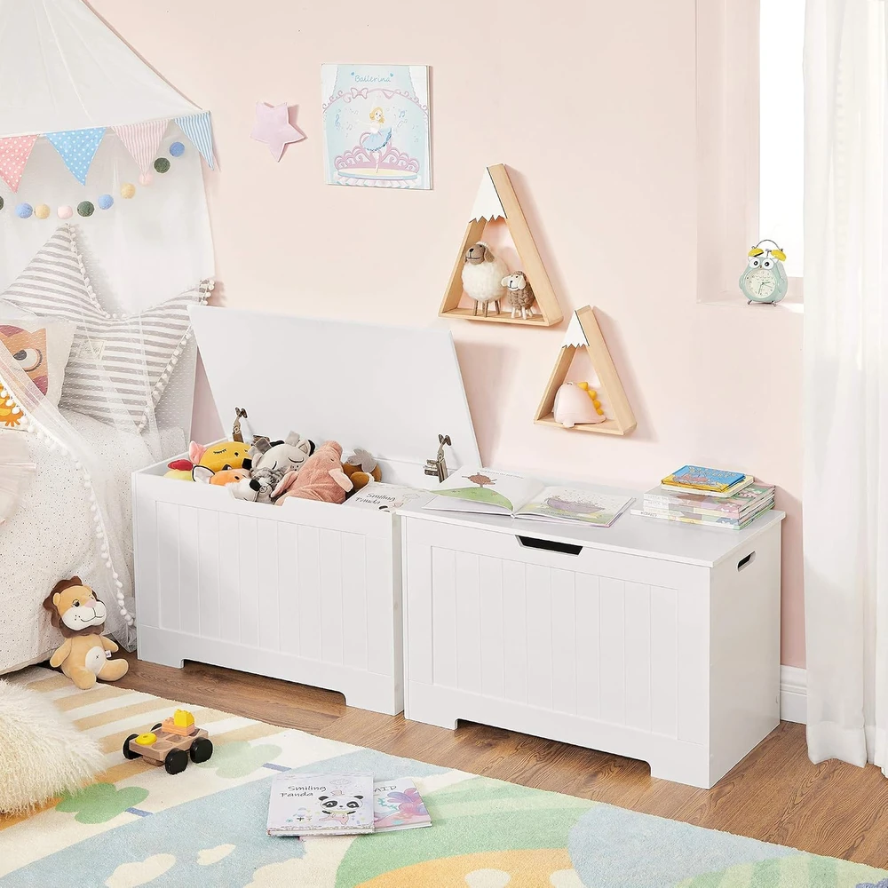 Vasagle Balta MDF skrynia