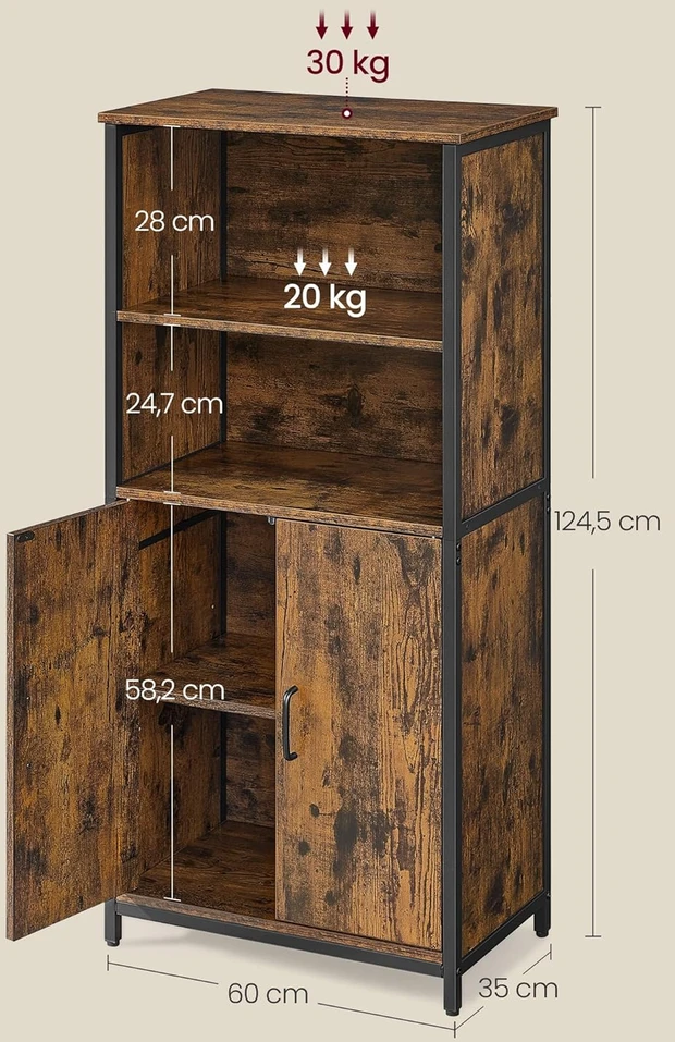 Vasagle Daugiafunkcinė saugojimo spinta