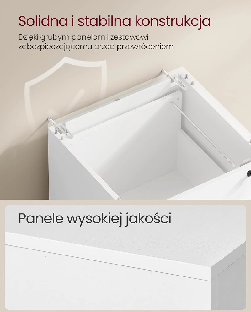 VASAGLE dokumentų spintelė-spausdintuvo stovas su 4 rakinamais stalčiais A4, OFC082W02