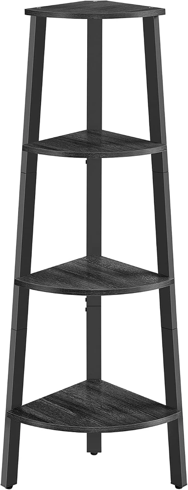 VASAGLE kampinė lentyna su 4 lentynomis, 33.4 x 33.4 x 125 cm, 6955880393282