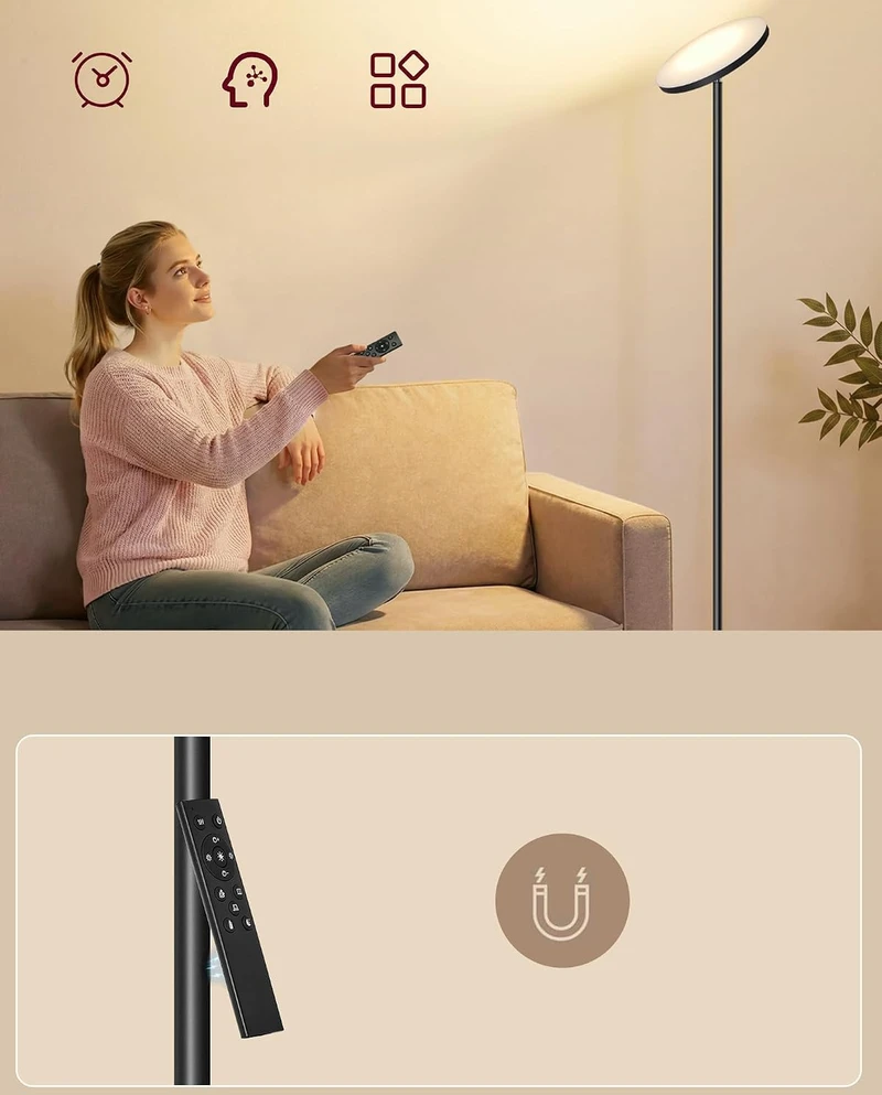 VASAGLE LED pastatomas šviestuvas 30 W su reguliuojama galvute LFL018BD02