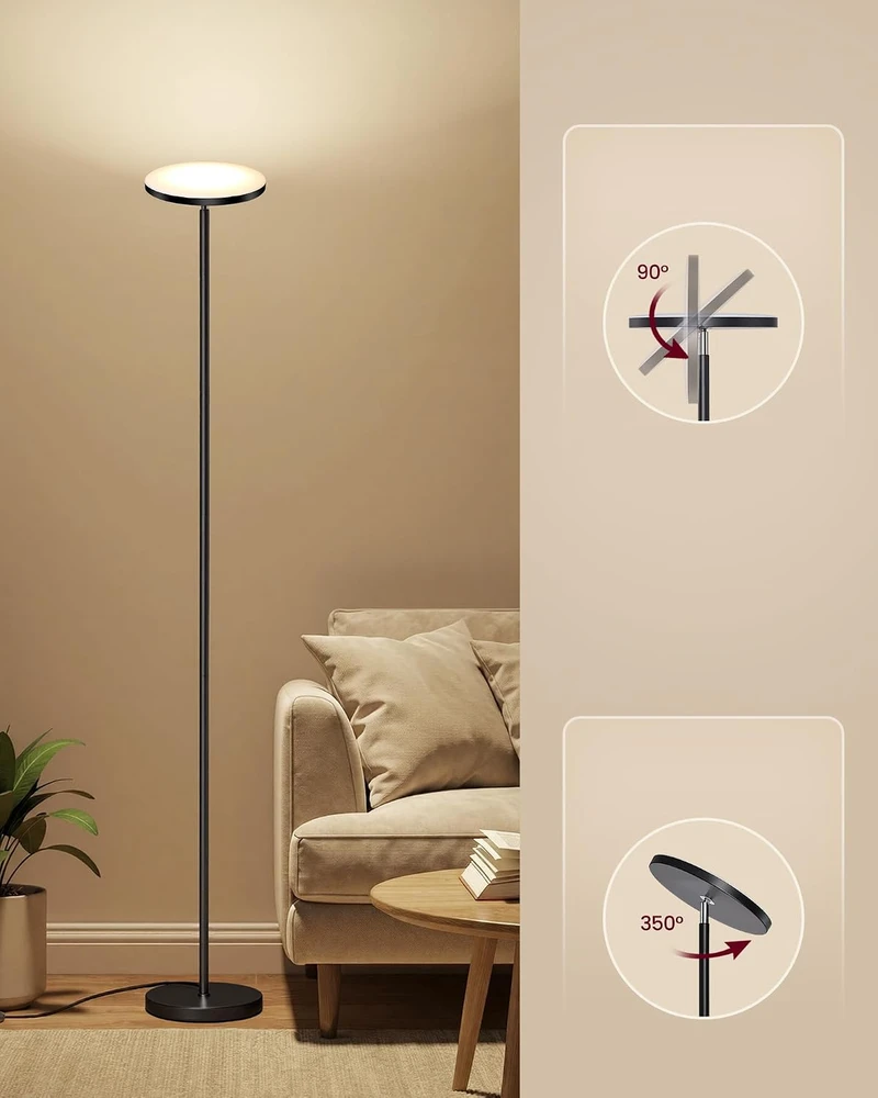 VASAGLE LED pastatomas šviestuvas 30 W su reguliuojama galvute LFL018BD02