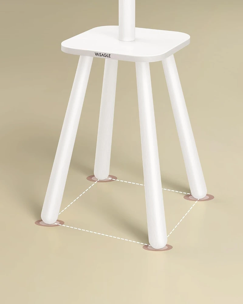 VASAGLE pastatoma drabužių kabykla su 8 kabliais ir lentyna, 170,5 cm, B0D5×9FT7T