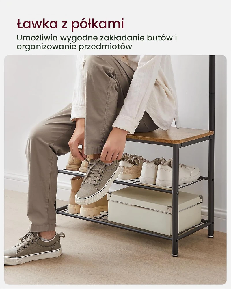 Songmics Drabužių kabykla Vasagle BTS002B01, ruda
