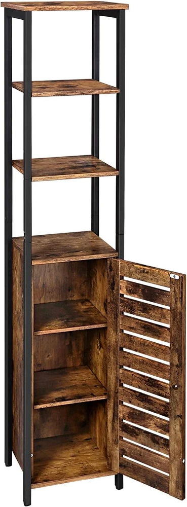 VASAGLE pastatoma lentyna su spintele ir 5 lentynomis, 37 x 30 x 167 cm, VSC37BX