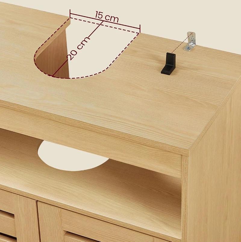 VASAGLE praustuvo spintelė 60 × 30 × 63 cm su reguliuojama lentyna BBK004YJ01