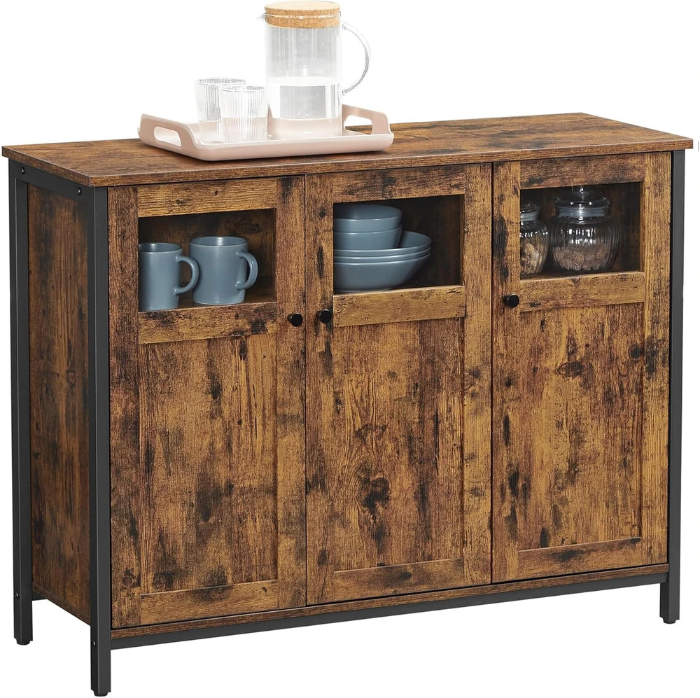 Vasagle Komoda vintage ruda-juoda