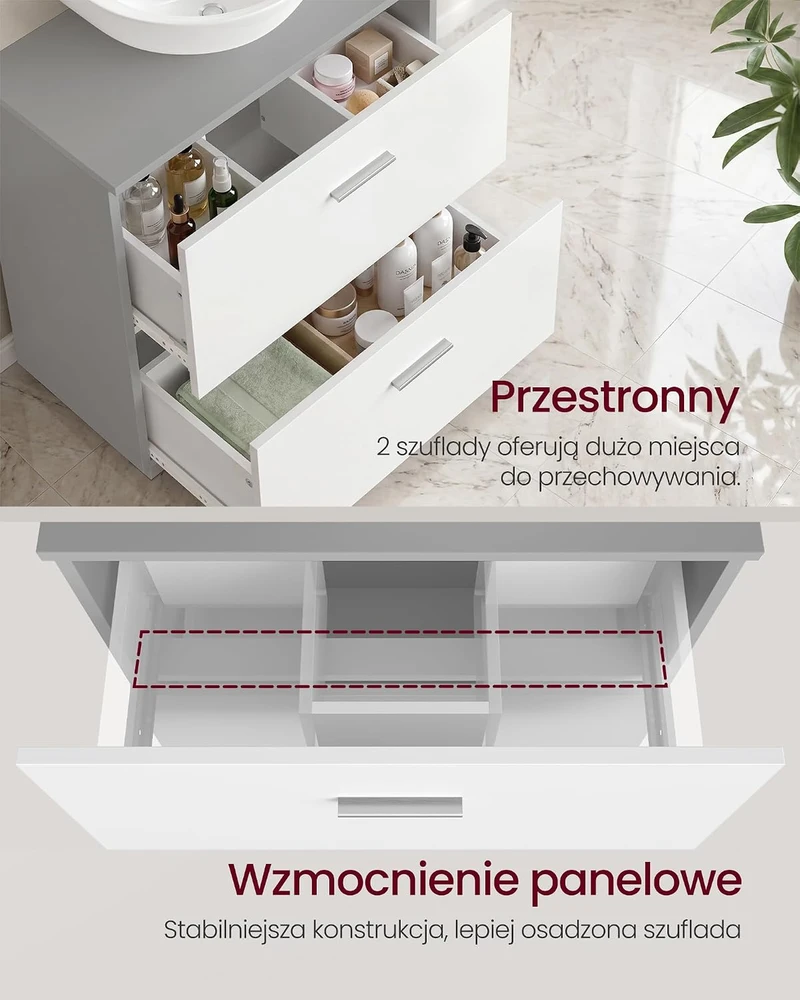 Vasagle Praustuvo spintelė 30 x 60 x 63,8 cm