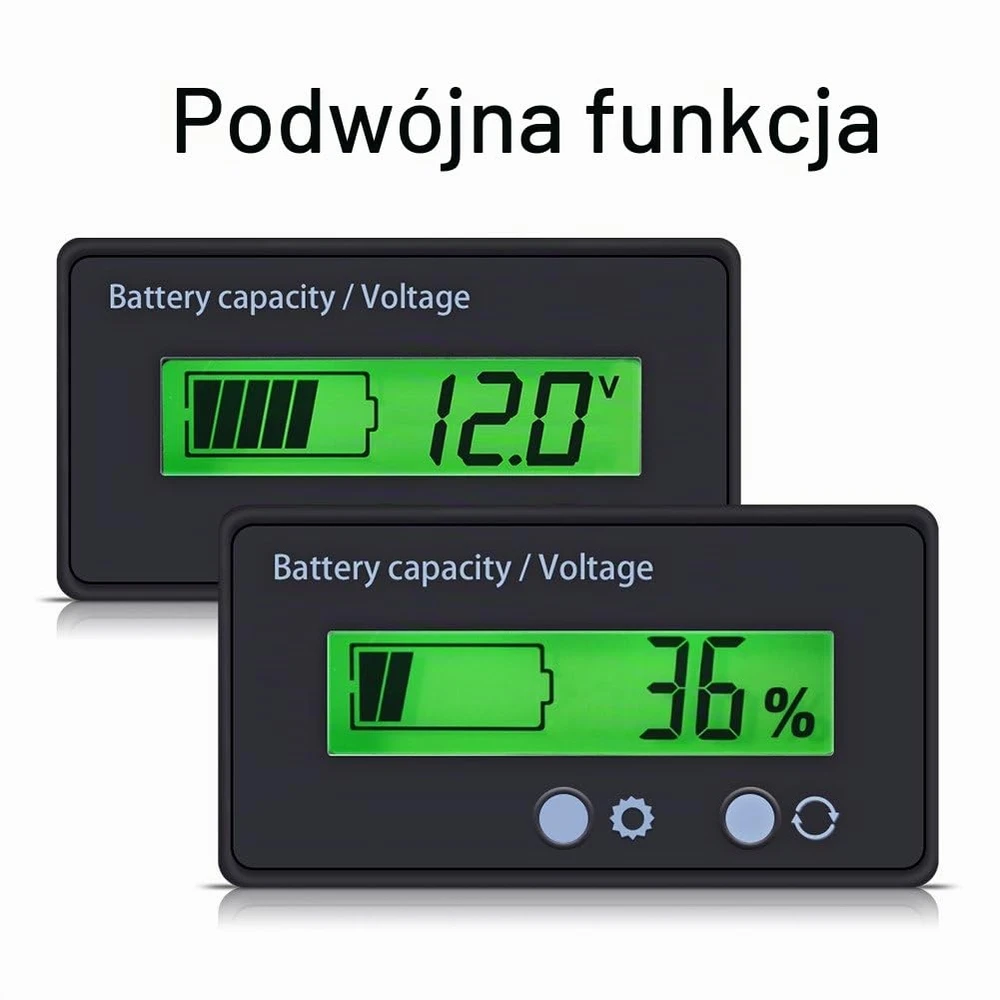 VBESTLIFE akumuliatoriaus įtampos ir talpos matuoklis su LCD ekranu, 6–70 V, 663862396355