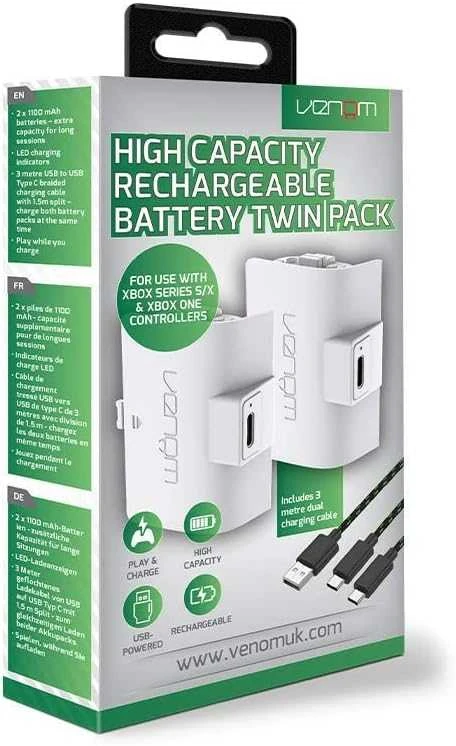 VENOM baterijos XBOX serijos / XBOX One planšetėms (2x1100mAh) + 3 metrų laidas
