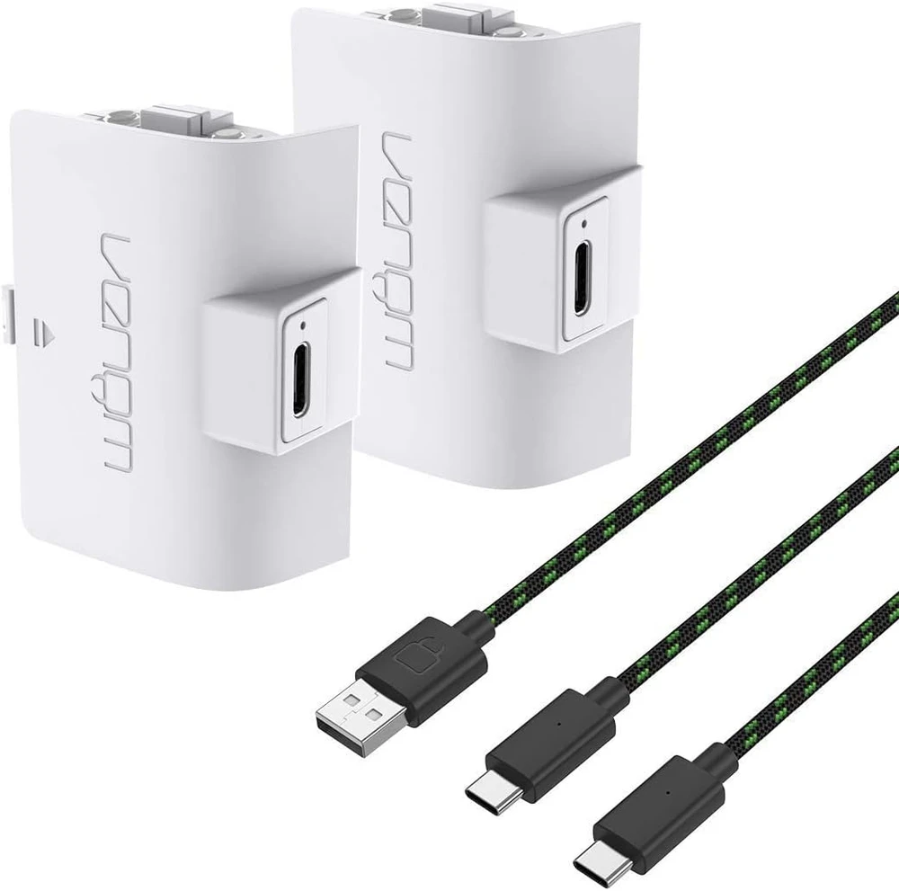 VENOM baterijos XBOX serijos / XBOX One planšetėms (2x1100mAh) + 3 metrų laidas
