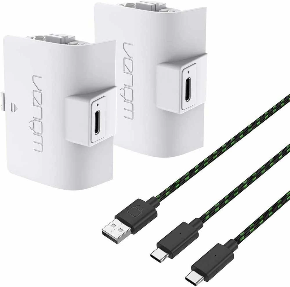 VENOM baterijos XBOX serijos / XBOX One planšetėms (2x1100mAh) + 3 metrų laidas
