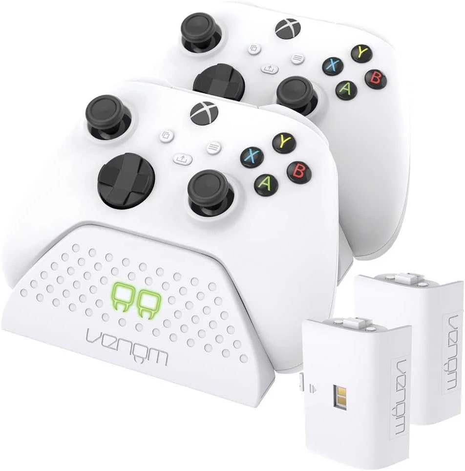 VENOM Doko stotelė do padów XBOX One/XBOX Series balta + 2x akumulator
