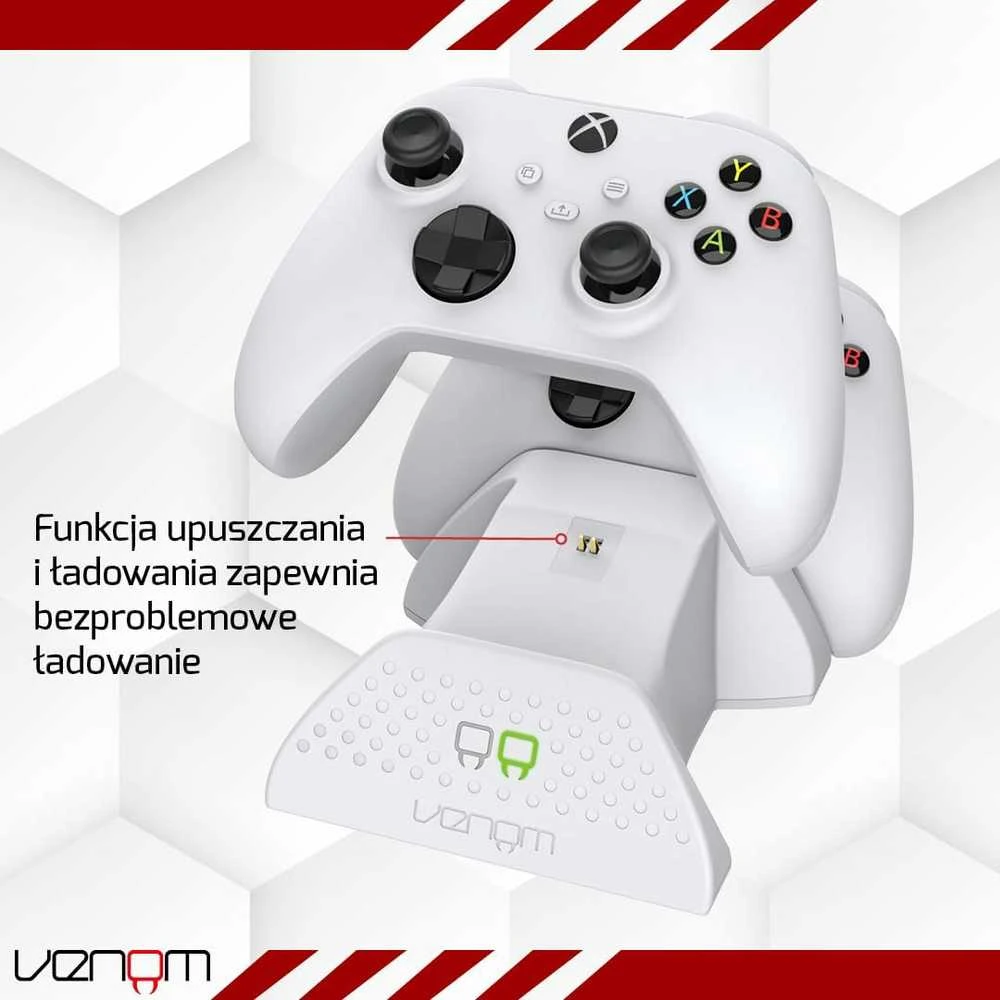 VENOM Doko stotelė do padów XBOX One/XBOX Series balta + 2x akumulator