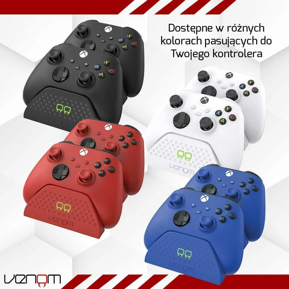 VENOM Doko stotelė do padów XBOX One/XBOX Series balta + 2x akumulator