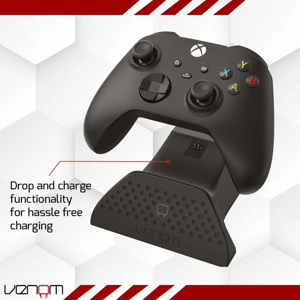 Venom įkrovimo stotelė su įkraunamu akumuliatorių bloku, juoda, skirta XBOX Series X/S