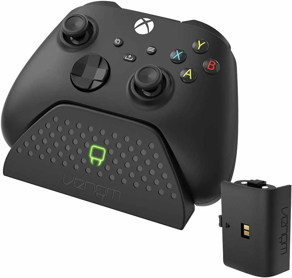 Venom įkrovimo stotelė su įkraunamu akumuliatorių bloku, juoda, skirta XBOX Series X/S