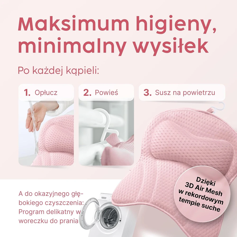 Vesta+ vonios pagalvė XXL su 6 siurbtukais ir 8 cm galvos atrama BK-L