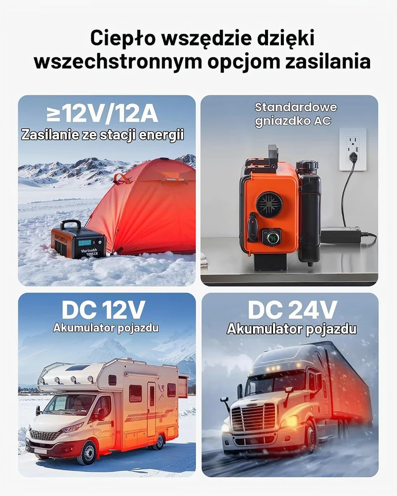 VEVOR dyzelinis oro šildytuvas 8 kW, 12 V/24 V, su LCD ekranu ir nuotoliniu valdymu, XMZ-HTB1