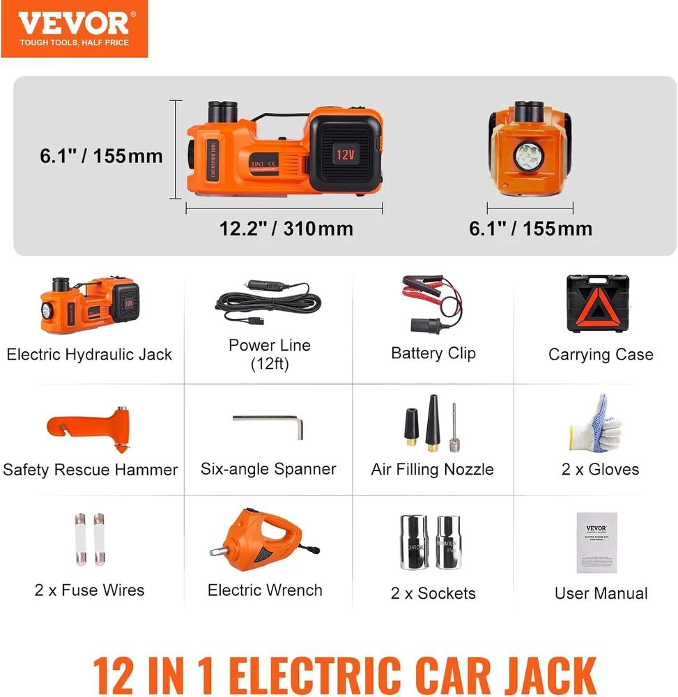 VEVOR Elektrinė hidraulinė automobilio kėliklio pompa 5T