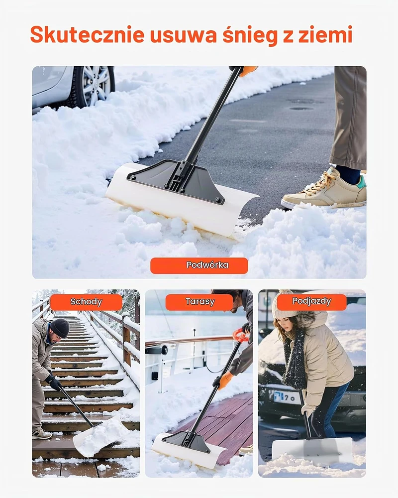 VEVOR Plastikinis sniego stumdymo kastuvas 61 cm