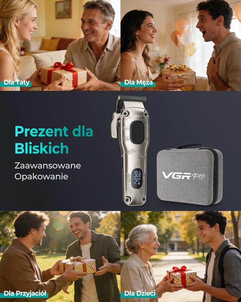 VGRPRO plaukų kirpimo mašinėlė belaidė 7000 aps./min. V-007