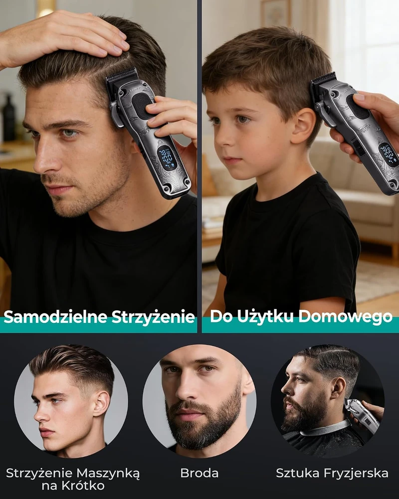 VGRPRO plaukų kirpimo mašinėlė V-007, belaidė, 7000 aps./min., USB-C