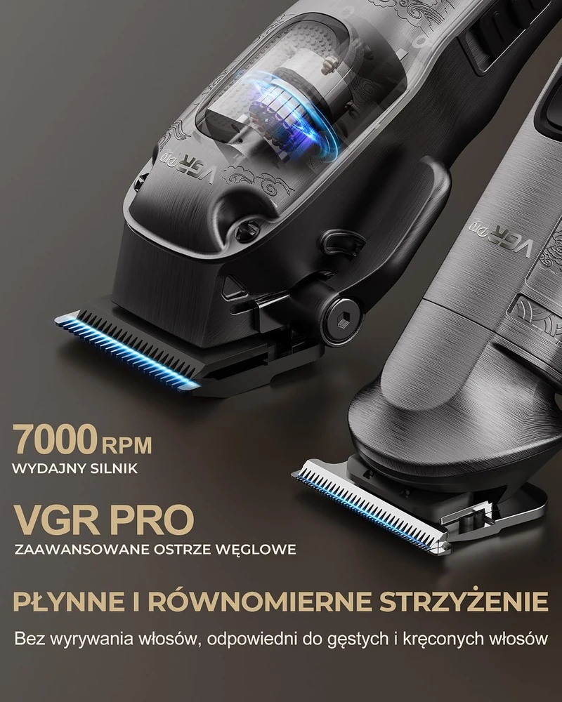 VGRPRO plaukų kirpimo mašinėlės ir trimerio rinkinys su USB-C įkrovimu V-007 V-109