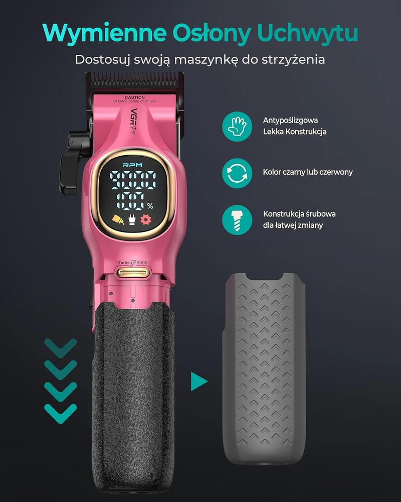 VGRPRO plaukų kirpimo mašinėlės ir trimerio rinkinys V-886C V-886T su DLC ašmenimis