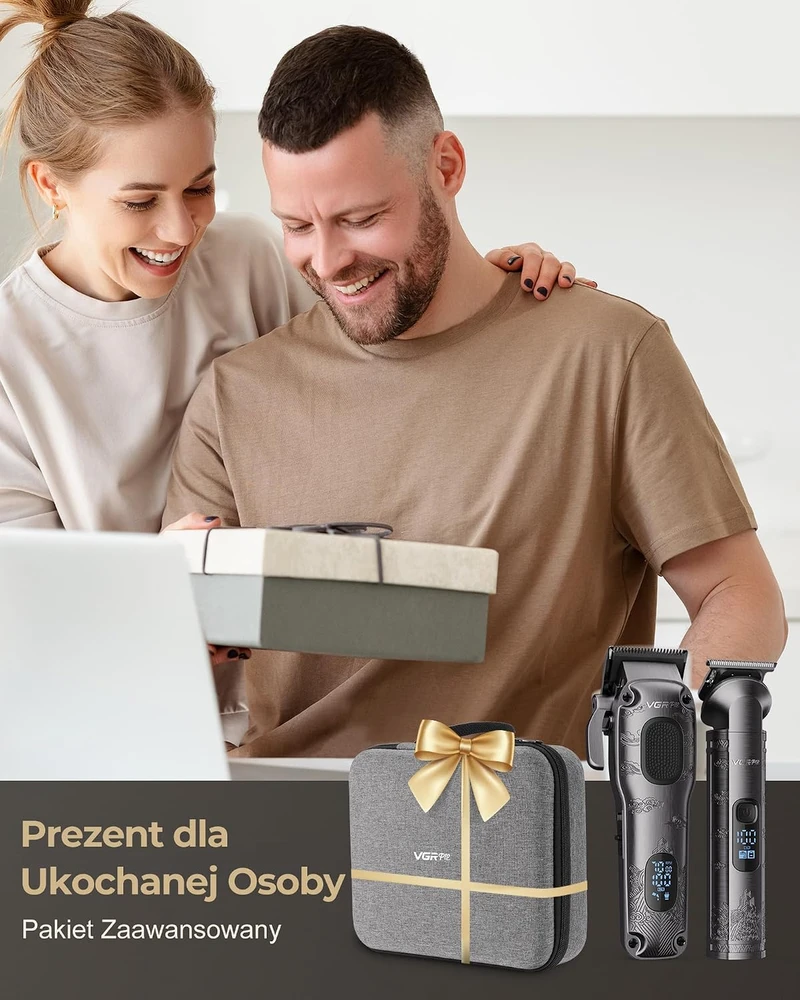 VGRPRO plaukų kirpimo mašinėlės ir trimerio rinkinys su USB-C įkrovimu V-007 V-109