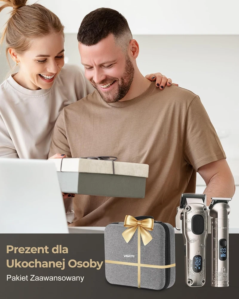 VGRPRO plaukų kirpimo mašinėlės ir trimerio rinkinys su USB-C įkrovimu V-007 V-109