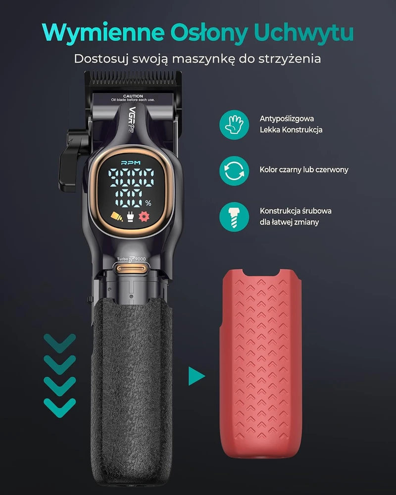 VGRPRO plaukų kirpimo mašinėlės ir trimerio rinkinys su USB-C įkrovimu V-886C V-886T