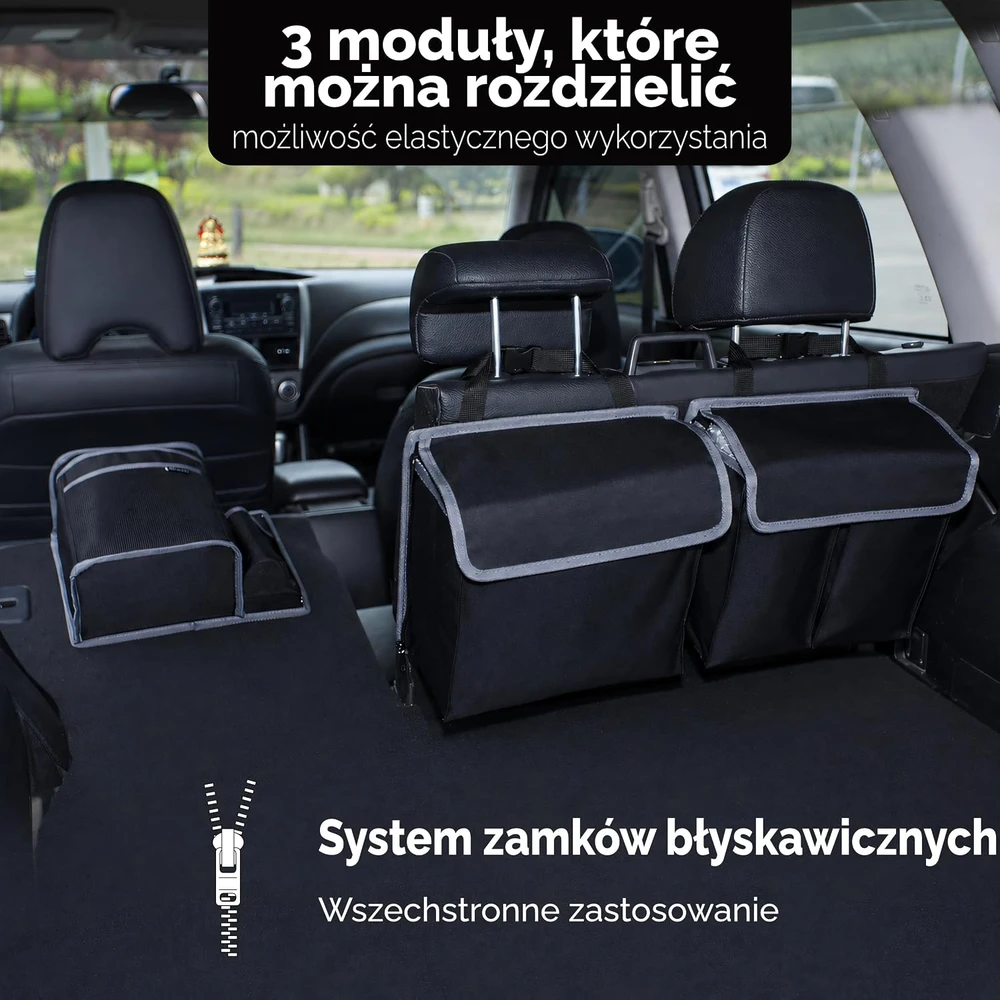 Vicera automobilio bagažinės organizatorius su šaltkrepšiu ir 3 skyriais, KoXL