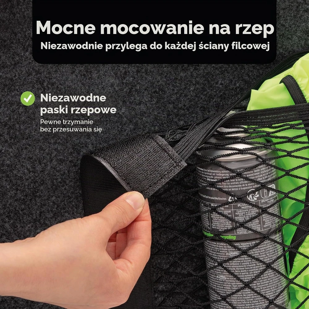 Vicera automobilio bagažinės tinklelis su lipukais 40 × 25 cm, 2 vnt., NPKT