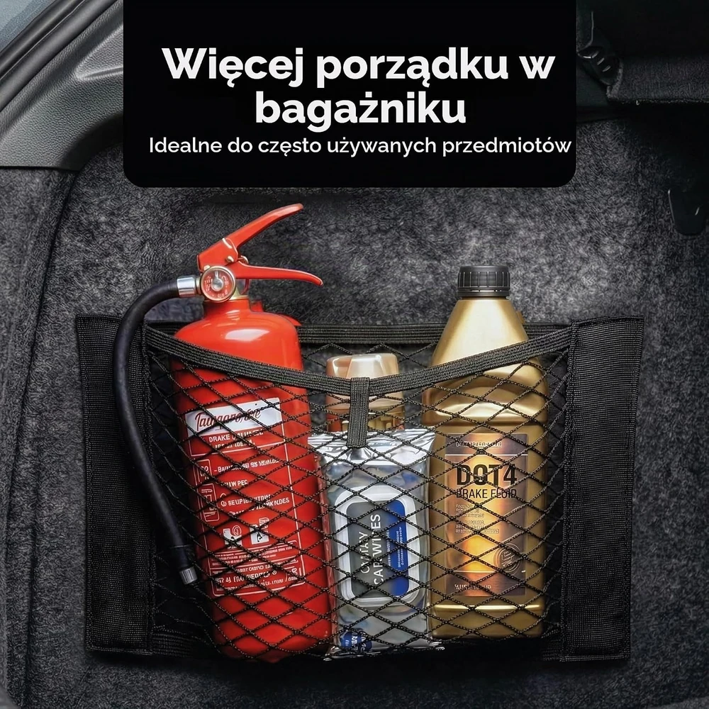 Vicera automobilio bagažinės tinklelis su lipukais 40 × 25 cm, 2 vnt., NPKT