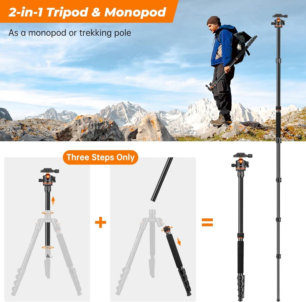 Victiv trikojis fotoaparatui 200 cm, aliuminis, su monopodu, maks. apkrova 8kg, AP50