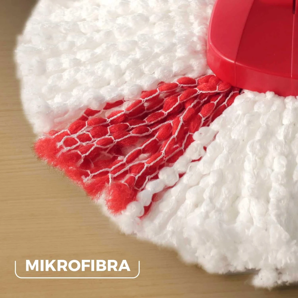 Vileda grindų valymo rinkinys su besisukančiu mopu ir mikropluošto šluoste Turbo 2in1