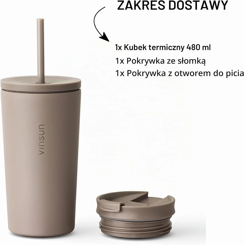 VINSUN kelioninis termo puodelis, 480 ml, VS_ST_AJ