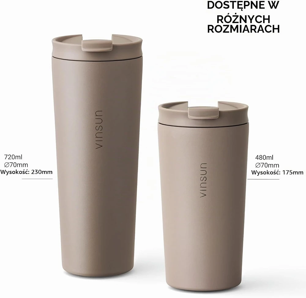 VINSUN kelioninis termo puodelis, 480 ml, VS_ST_AJ