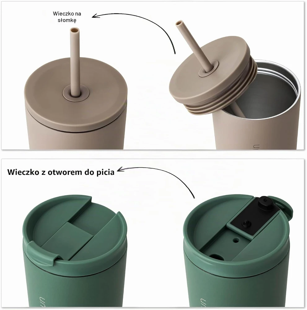 VINSUN nerūdijančiojo plieno termopuodelis 720 ml su šiaudeliu VS_ST_AN