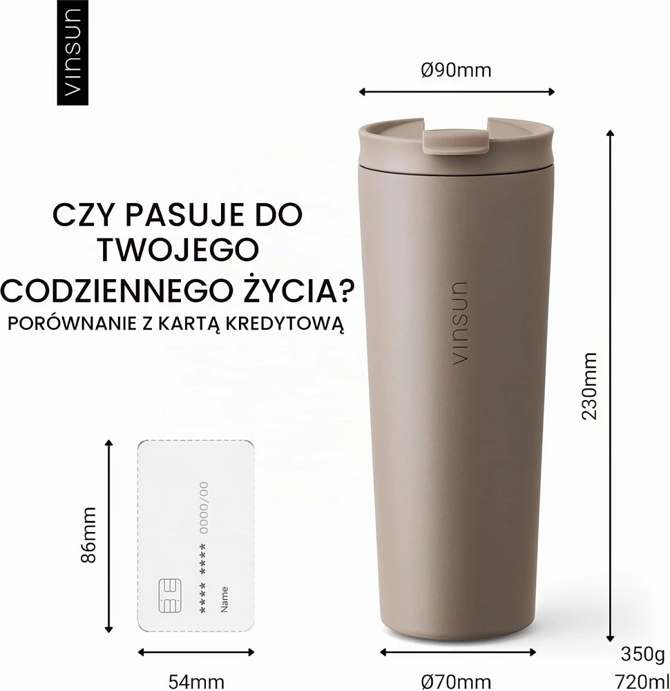 VINSUN nerūdijančiojo plieno termopuodelis 720 ml su šiaudeliu VS_ST_AN