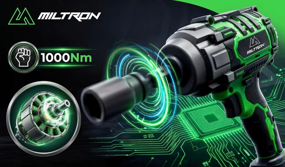Virella akumuliatorinis smūginis veržliasukis 1000 Nm, 2 × 4 Ah, TORQUE