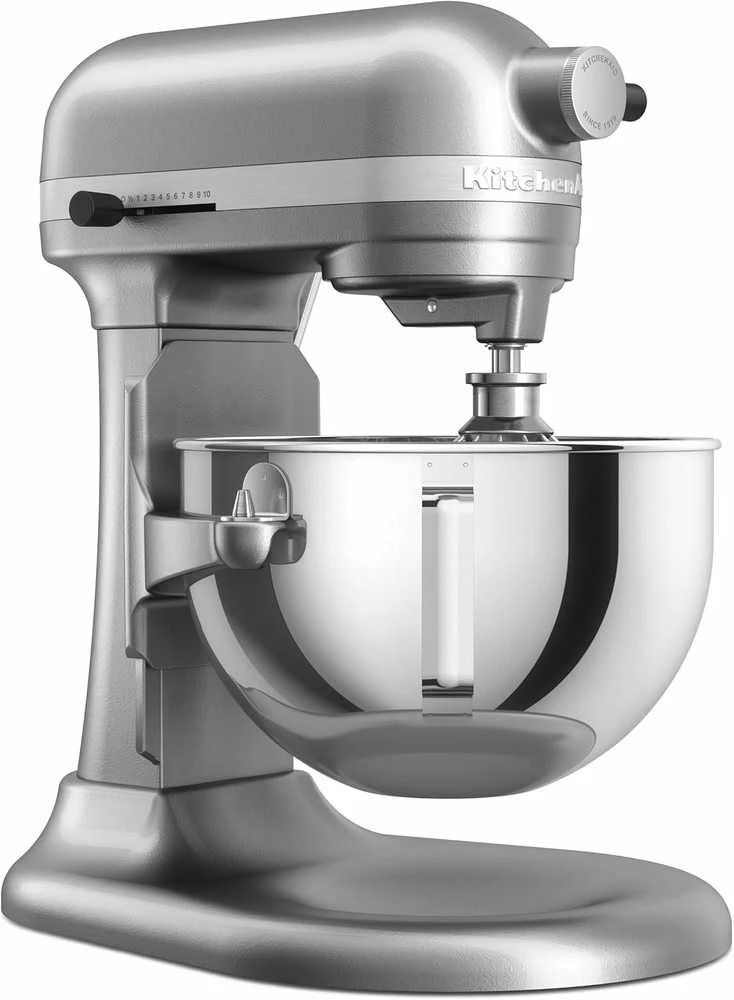 Virtuvinis kombainas KitchenAid Heavy Duty planetarinis maišytuvas su pakeliama 5,2 l metaline misa, sidabro spalvos