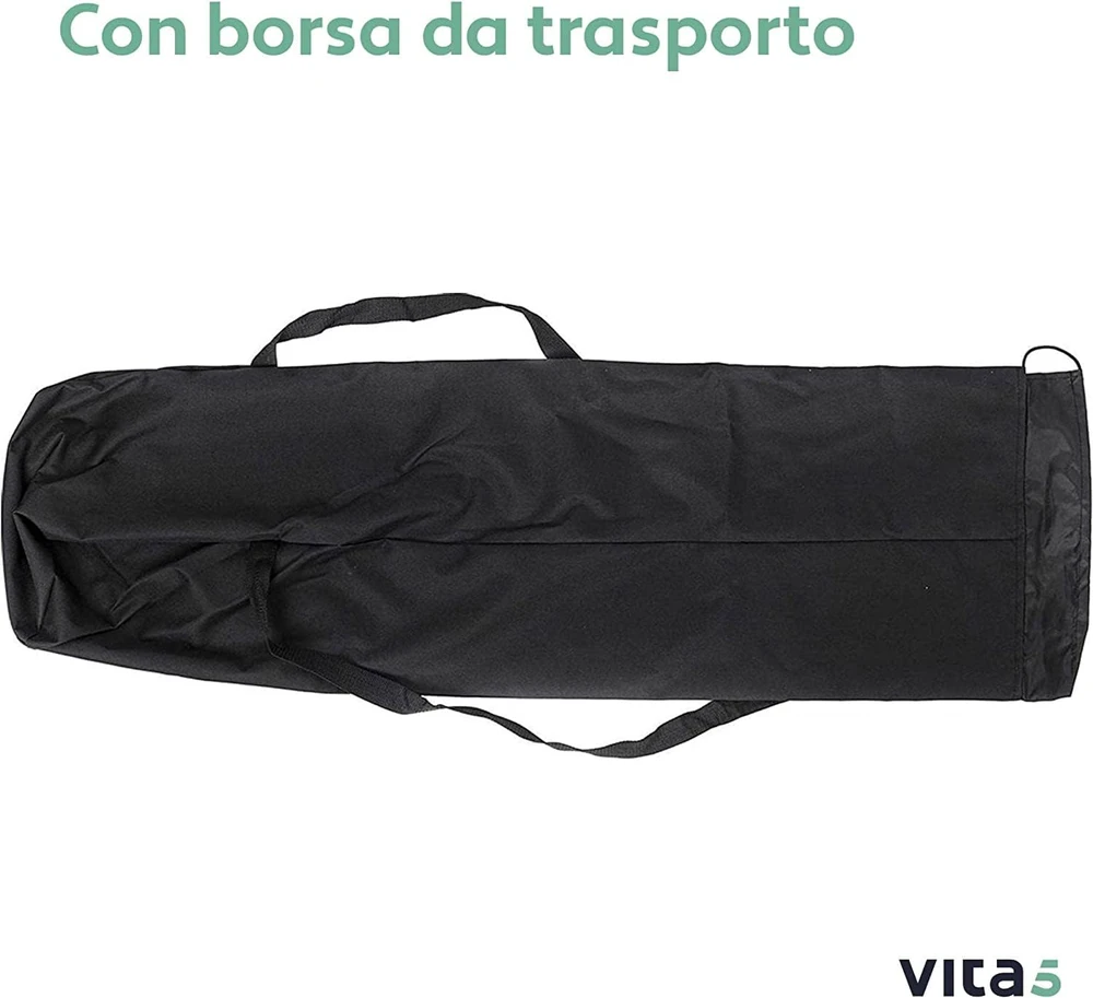 VITA5 metalinis hamako stovas, reguliuojamas, iki 205 kg, 2,9 m, juodas, 5437345